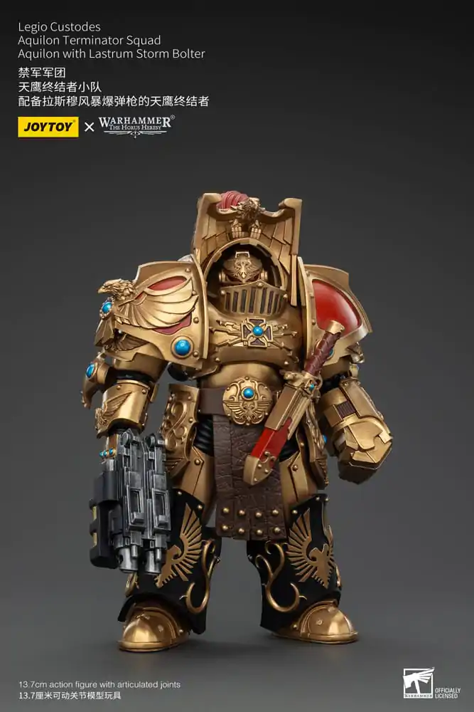 Warhammer The Horus Heresy Action Figure 1/18 Legio Custodes Aquilon Terminator Squad Aquilon with Lastrum Storm Bolter 14 cm termékfotó