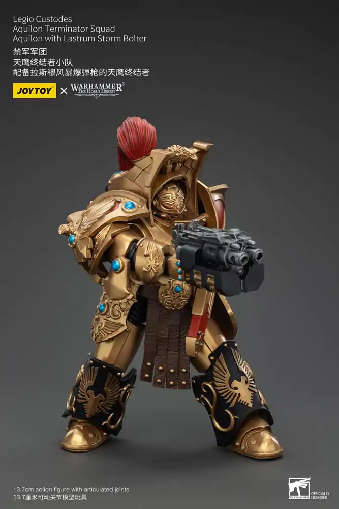 Warhammer The Horus Heresy Action Figure 1/18 Legio Custodes Aquilon Terminator Squad Aquilon with Lastrum Storm Bolter 14 cm termékfotó