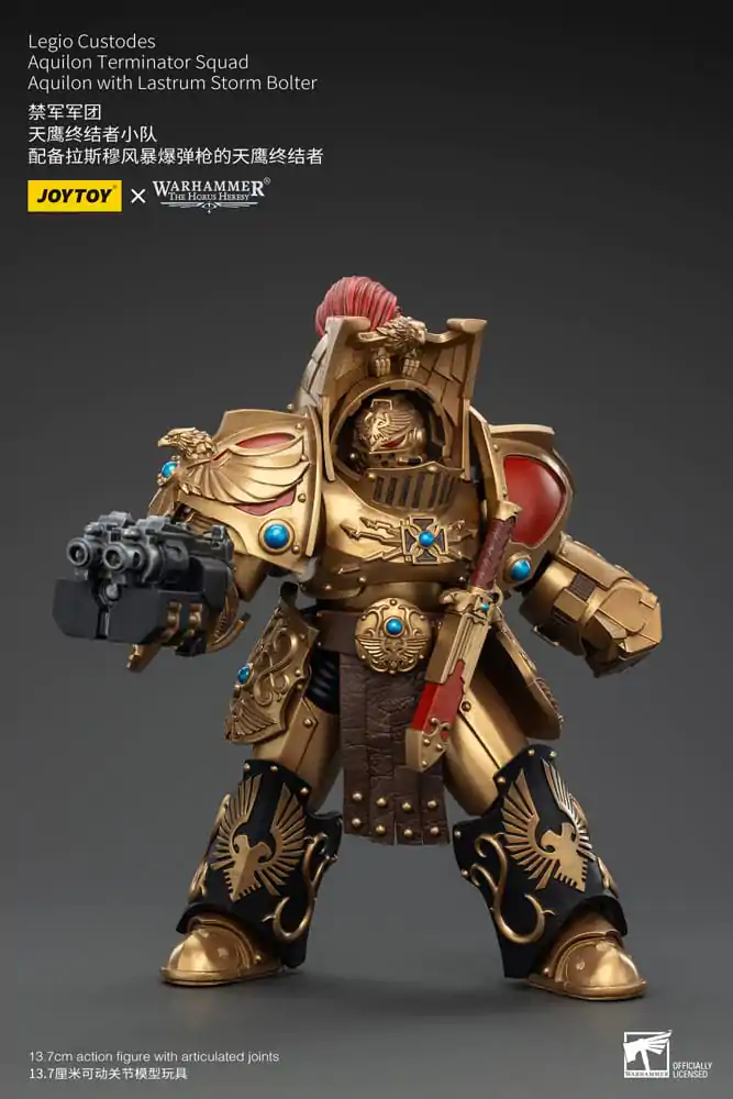 Warhammer The Horus Heresy Action Figure 1/18 Legio Custodes Aquilon Terminator Squad Aquilon with Lastrum Storm Bolter 14 cm termékfotó