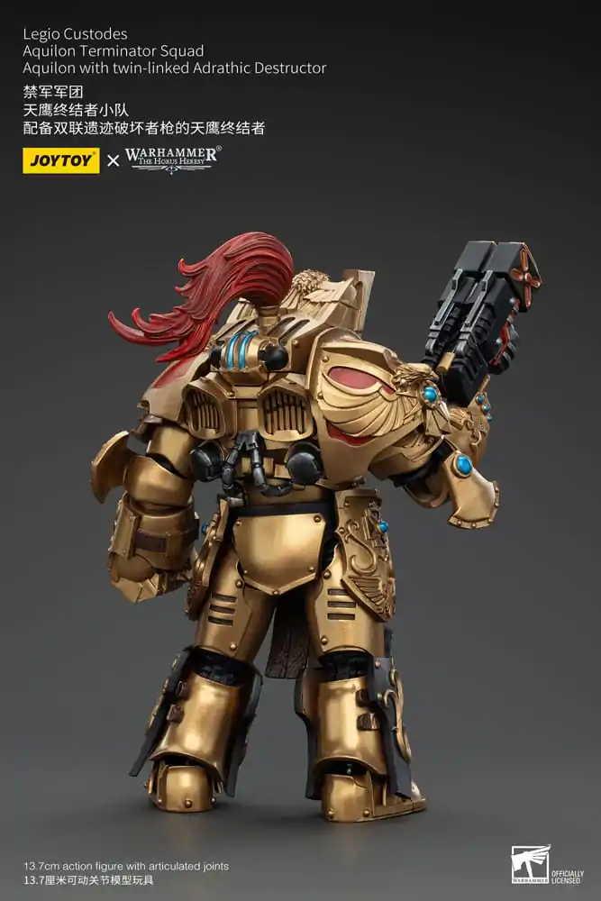 Warhammer The Horus Heresy Action Figure 1/18 Legio Custodes Aquilon Terminator Squad Aquilon with twin-linked Adrathic Destructor 14 cm termékfotó