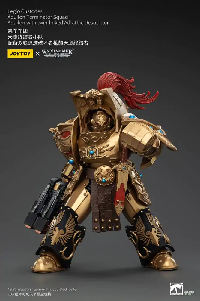 Warhammer The Horus Heresy Action Figure 1/18 Legio Custodes Aquilon Terminator Squad Aquilon with twin-linked Adrathic Destructor 14 cm termékfotó