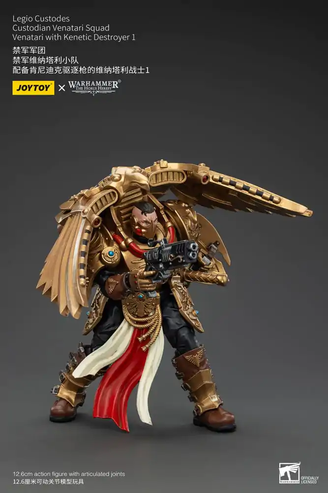 Warhammer The Horus Heresy Action Figure 1/18 Legio Custodes Custodian Venatari Squad Venatari with Kenetic Destroyer 1 13 cm termékfotó