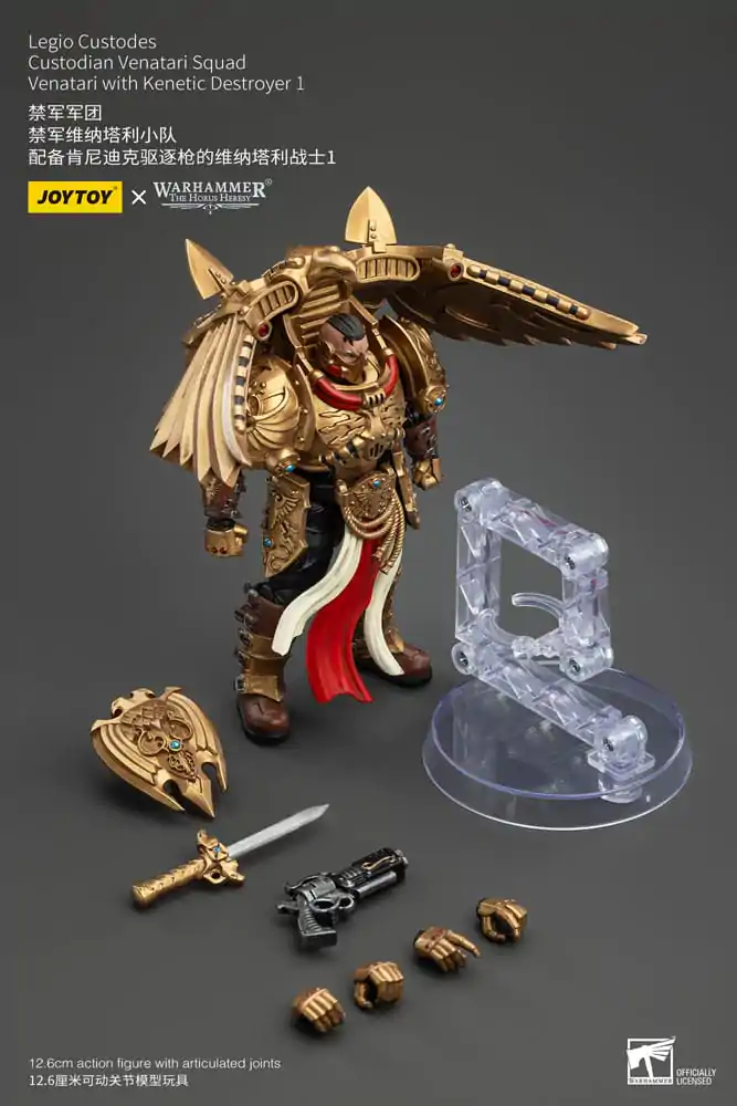 Warhammer The Horus Heresy Action Figure 1/18 Legio Custodes Custodian Venatari Squad Venatari with Kenetic Destroyer 1 13 cm termékfotó