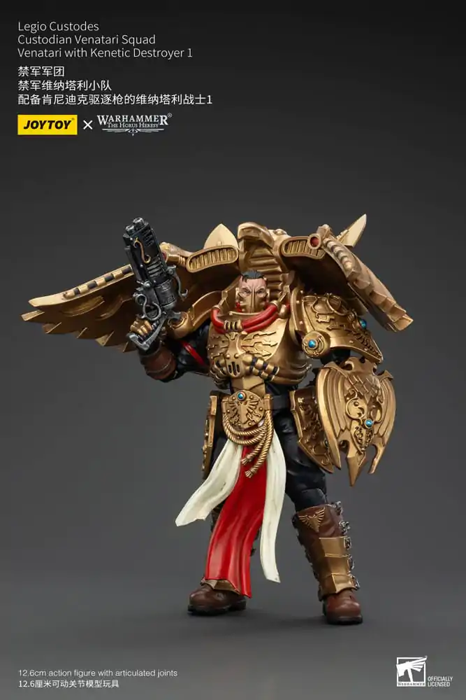 Warhammer The Horus Heresy Action Figure 1/18 Legio Custodes Custodian Venatari Squad Venatari with Kenetic Destroyer 1 13 cm termékfotó