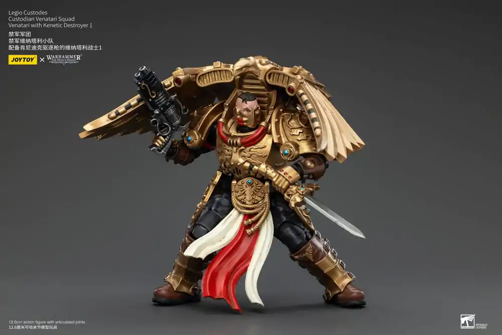 Warhammer The Horus Heresy Action Figure 1/18 Legio Custodes Custodian Venatari Squad Venatari with Kenetic Destroyer 1 13 cm termékfotó