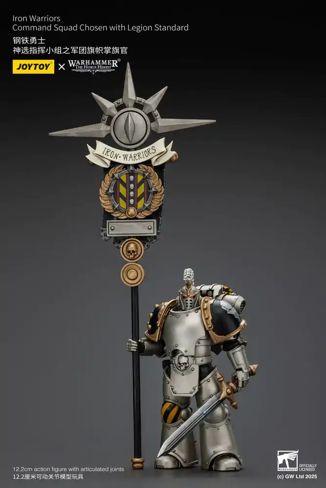 Warhammer The Horus Heresy Action Figure 1/18 lron Warriors Command Squad Chosen with Legion Standard 12 cm product photo