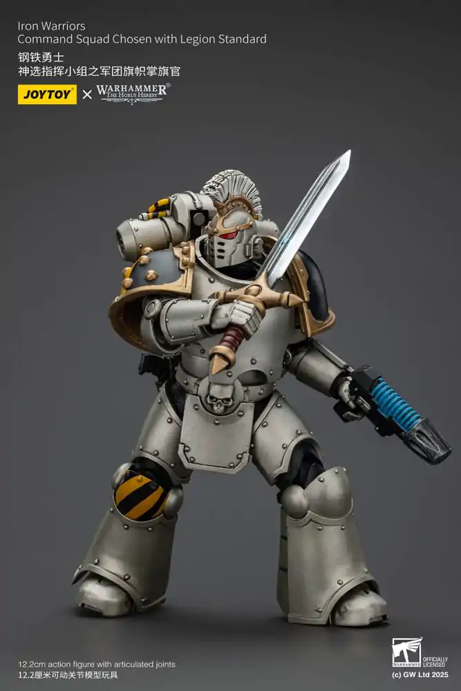 Warhammer The Horus Heresy Action Figure 1/18 lron Warriors Command Squad Chosen with Legion Standard 12 cm product photo