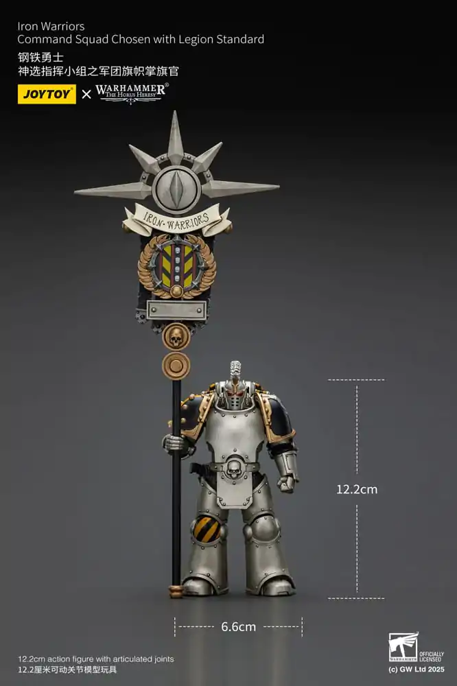 Warhammer The Horus Heresy Action Figure 1/18 lron Warriors Command Squad Chosen with Legion Standard 12 cm product photo