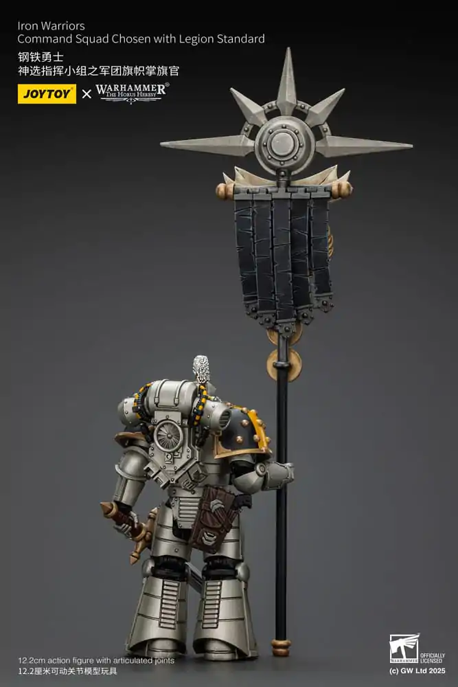 Warhammer The Horus Heresy Action Figure 1/18 lron Warriors Command Squad Chosen with Legion Standard 12 cm product photo