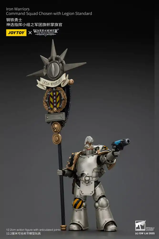 Warhammer The Horus Heresy Action Figure 1/18 lron Warriors Command Squad Chosen with Legion Standard 12 cm product photo