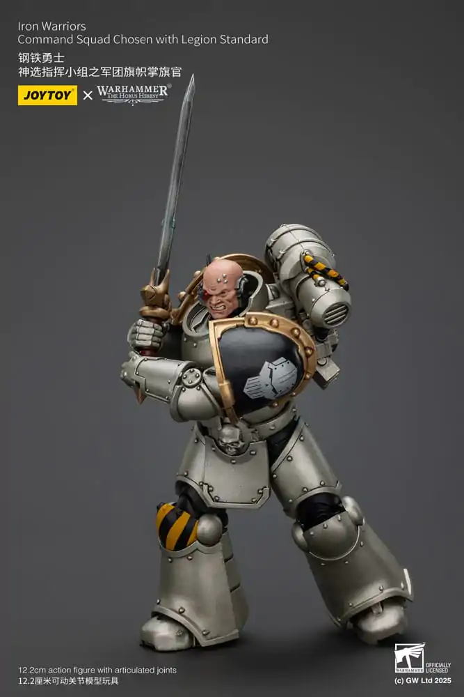 Warhammer The Horus Heresy Action Figure 1/18 lron Warriors Command Squad Chosen with Legion Standard 12 cm product photo