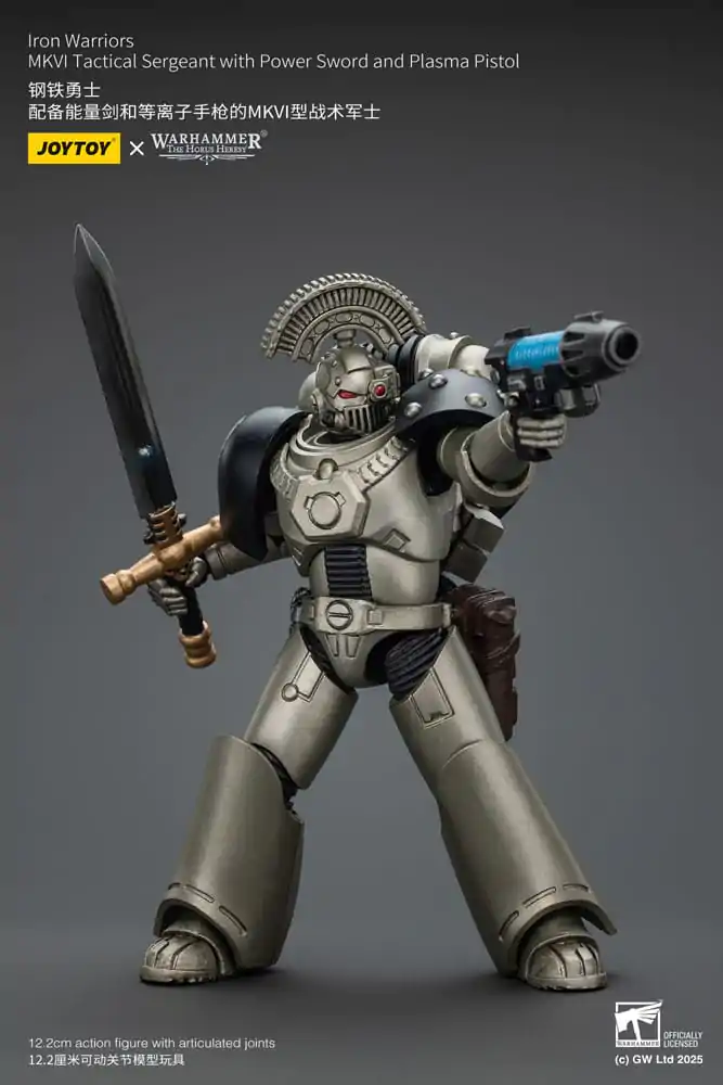 Warhammer The Horus Heresy Action Figure 1/18 lron Warriors MKVI Tactical Sergeant with Power Sword and Plasma Pistol 12 cm product photo