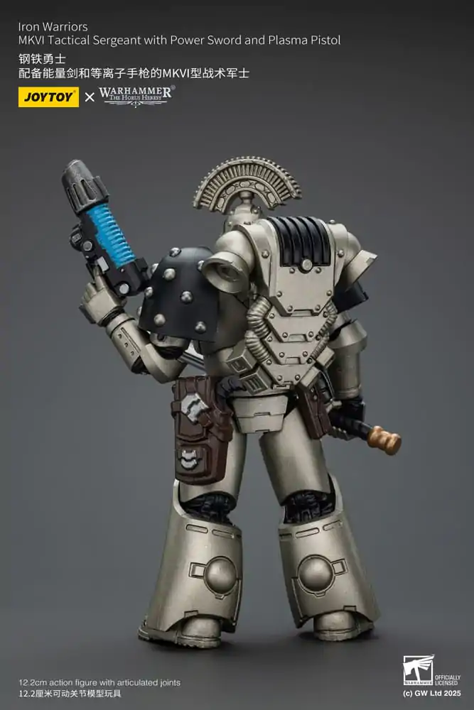 Warhammer The Horus Heresy Action Figure 1/18 lron Warriors MKVI Tactical Sergeant with Power Sword and Plasma Pistol 12 cm product photo