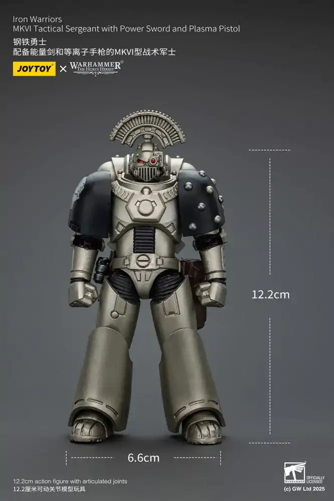 Warhammer The Horus Heresy Action Figure 1/18 lron Warriors MKVI Tactical Sergeant with Power Sword and Plasma Pistol 12 cm product photo