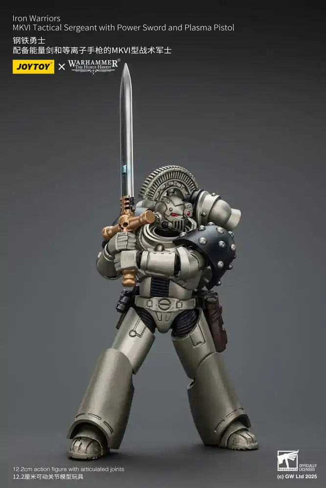 Warhammer The Horus Heresy Action Figure 1/18 lron Warriors MKVI Tactical Sergeant with Power Sword and Plasma Pistol 12 cm product photo