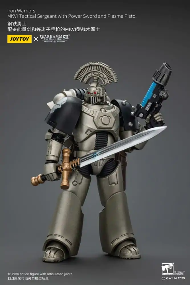 Warhammer The Horus Heresy Action Figure 1/18 lron Warriors MKVI Tactical Sergeant with Power Sword and Plasma Pistol 12 cm product photo