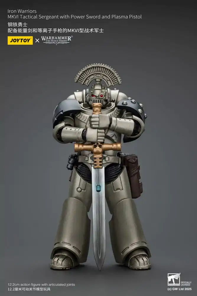Warhammer The Horus Heresy Action Figure 1/18 lron Warriors MKVI Tactical Sergeant with Power Sword and Plasma Pistol 12 cm product photo