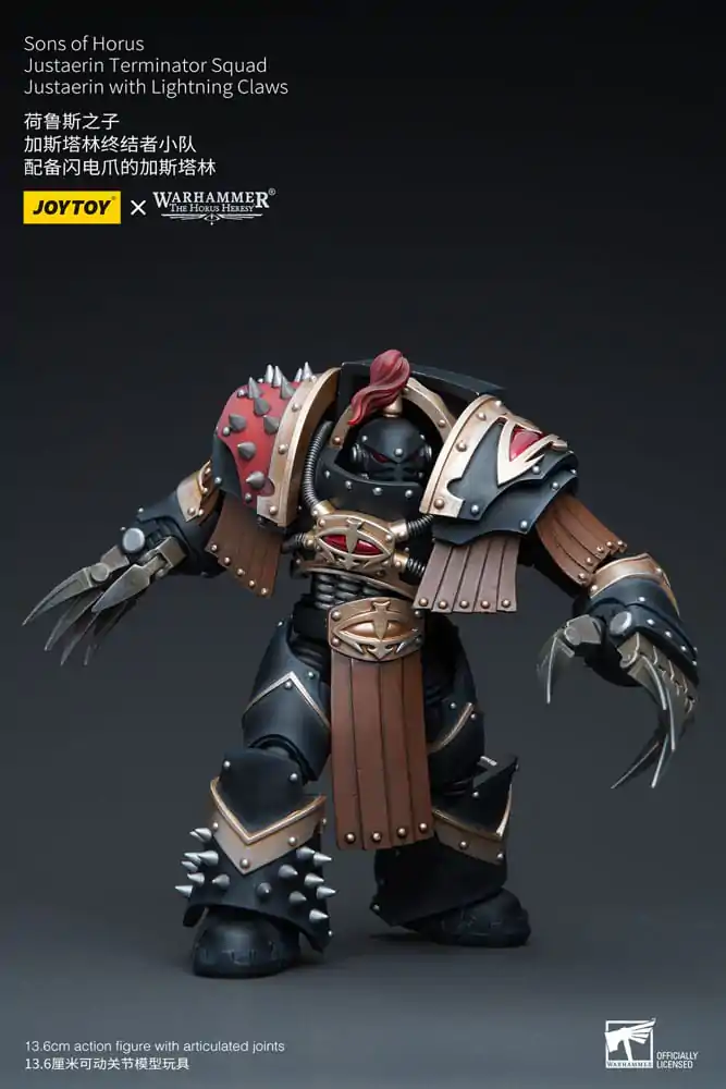 Warhammer The Horus Heresy Action Figure 1/18 Sons of Horus Justaerin Terminator Squad Justaerin with Lightning Claws 12 cm termékfotó