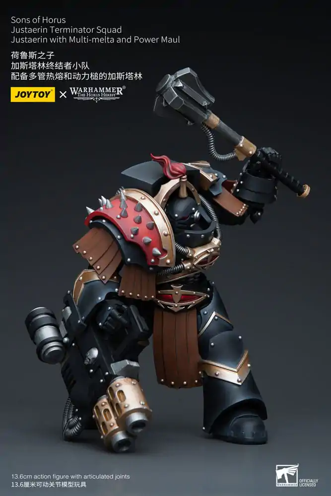 Warhammer The Horus Heresy Action Figure 1/18 Sons of Horus Justaerin Terminator Squad Justaerin with Multi-melta and Power MauL 12 cm termékfotó