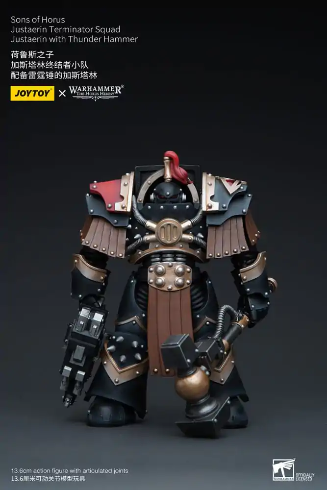 Warhammer The Horus Heresy Action Figure 1/18 Sons of Horus Justaerin Terminator Squad Justaerin with Thunder Hammer 12 cm termékfotó