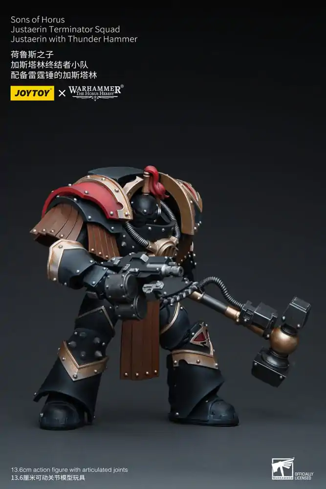 Warhammer The Horus Heresy Action Figure 1/18 Sons of Horus Justaerin Terminator Squad Justaerin with Thunder Hammer 12 cm termékfotó