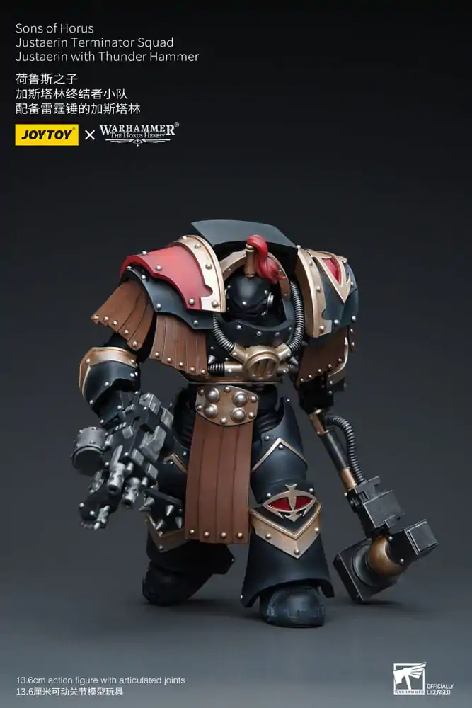 Warhammer The Horus Heresy Action Figure 1/18 Sons of Horus Justaerin Terminator Squad Justaerin with Thunder Hammer 12 cm termékfotó