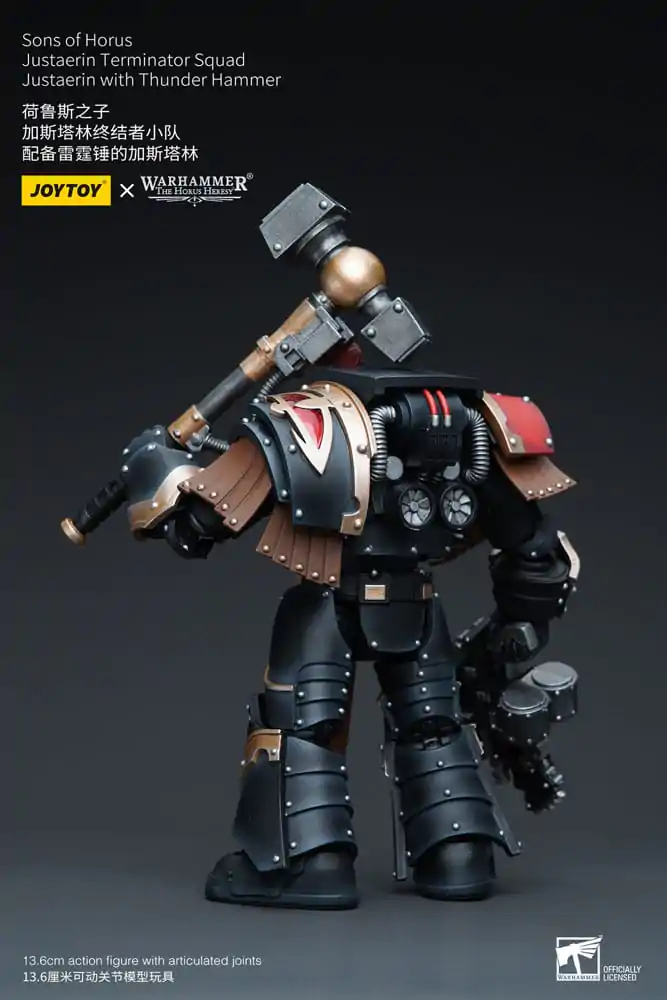 Warhammer The Horus Heresy Action Figure 1/18 Sons of Horus Justaerin Terminator Squad Justaerin with Thunder Hammer 12 cm termékfotó