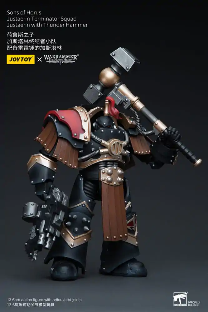 Warhammer The Horus Heresy Action Figure 1/18 Sons of Horus Justaerin Terminator Squad Justaerin with Thunder Hammer 12 cm termékfotó