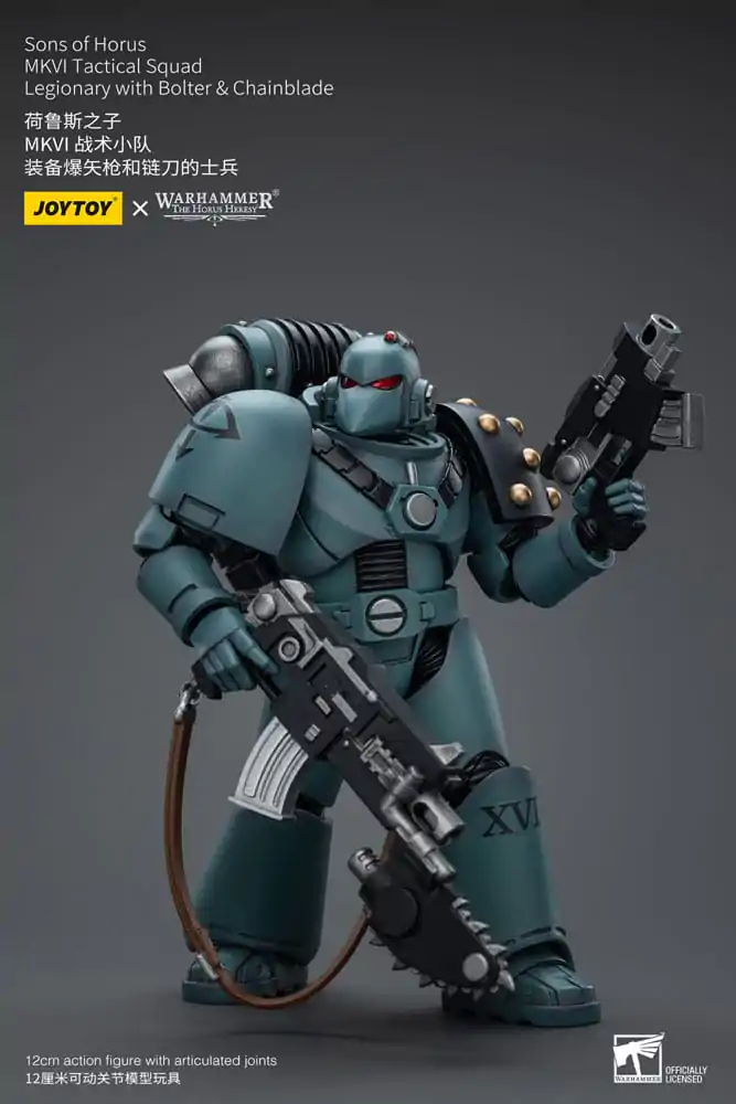 Warhammer The Horus Heresy Action Figure 1/18 Sons of Horus MKVI Tactical Squad Legionary with Bolter &amp; Chainblade 12 cm product photo