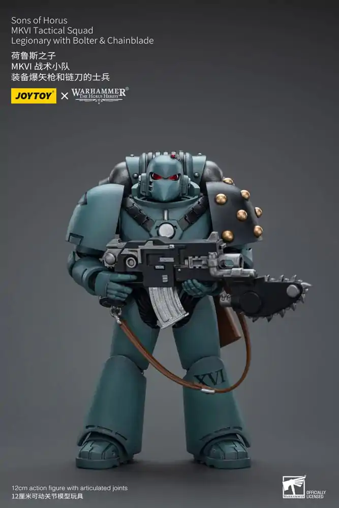 Warhammer The Horus Heresy Action Figure 1/18 Sons of Horus MKVI Tactical Squad Legionary with Bolter &amp; Chainblade 12 cm product photo