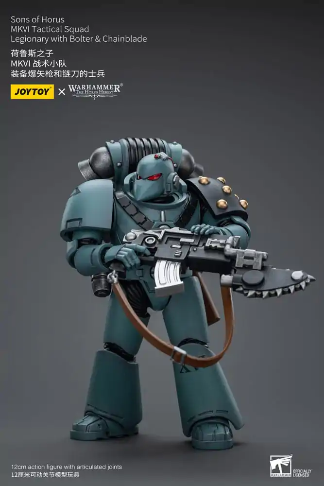 Warhammer The Horus Heresy Action Figure 1/18 Sons of Horus MKVI Tactical Squad Legionary with Bolter &amp; Chainblade 12 cm product photo