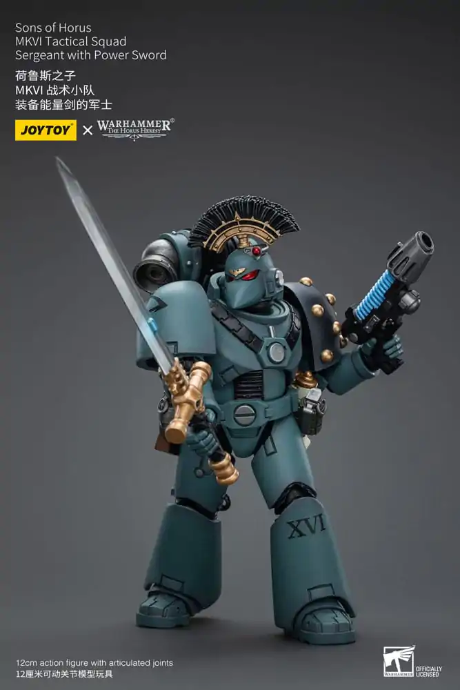 Warhammer The Horus Heresy Action Figure 1/18 Sons of Horus MKVI Tactical Squad Sergeant with Power Sword 12 cm termékfotó