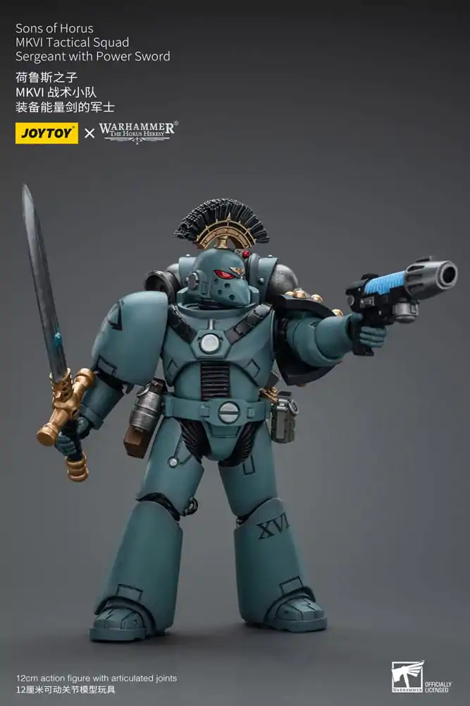 Warhammer The Horus Heresy Action Figure 1/18 Sons of Horus MKVI Tactical Squad Sergeant with Power Sword 12 cm termékfotó