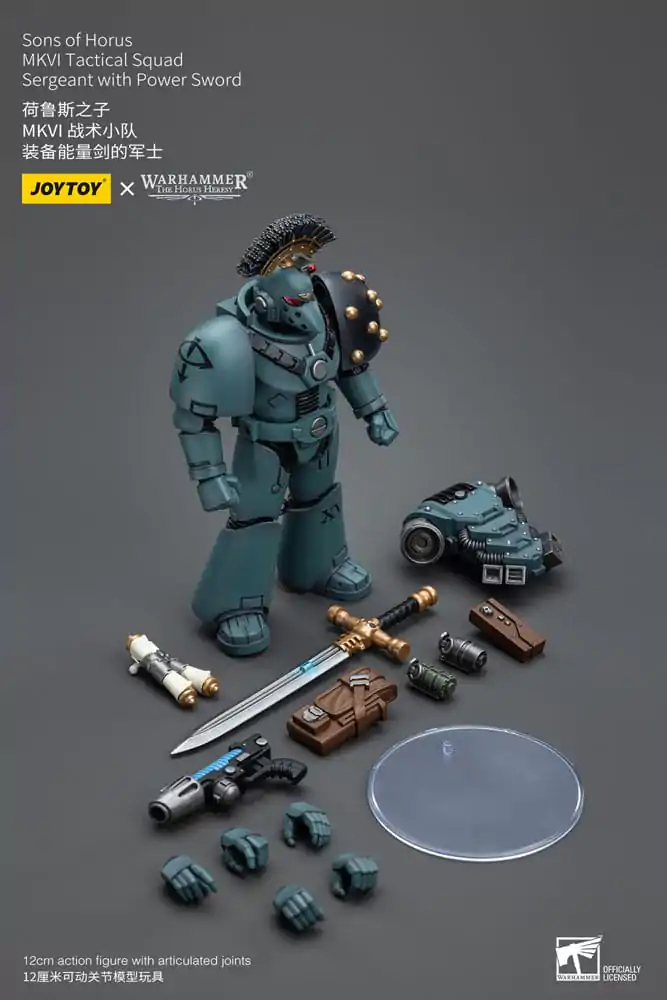 Warhammer The Horus Heresy Action Figure 1/18 Sons of Horus MKVI Tactical Squad Sergeant with Power Sword 12 cm termékfotó