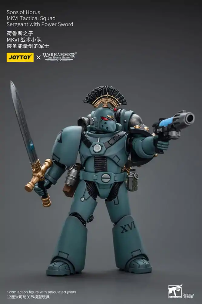 Warhammer The Horus Heresy Action Figure 1/18 Sons of Horus MKVI Tactical Squad Sergeant with Power Sword 12 cm termékfotó