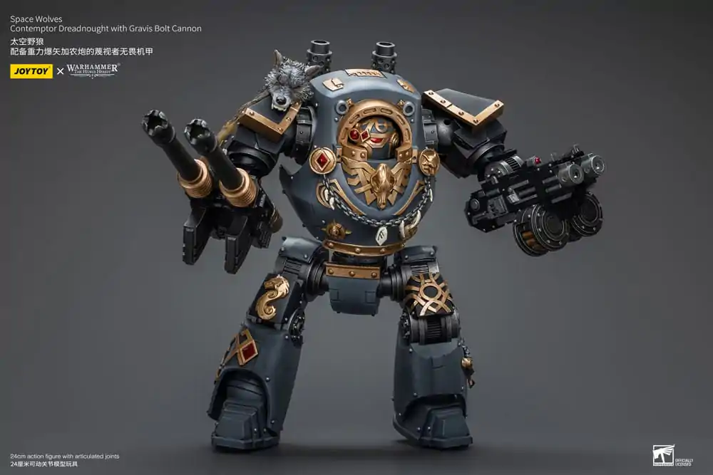 Warhammer The Horus Heresy Action Figure 1/18 Space Wolves Contemptor Dreadnought with Gravis Bolt Cannon 12 cm termékfotó