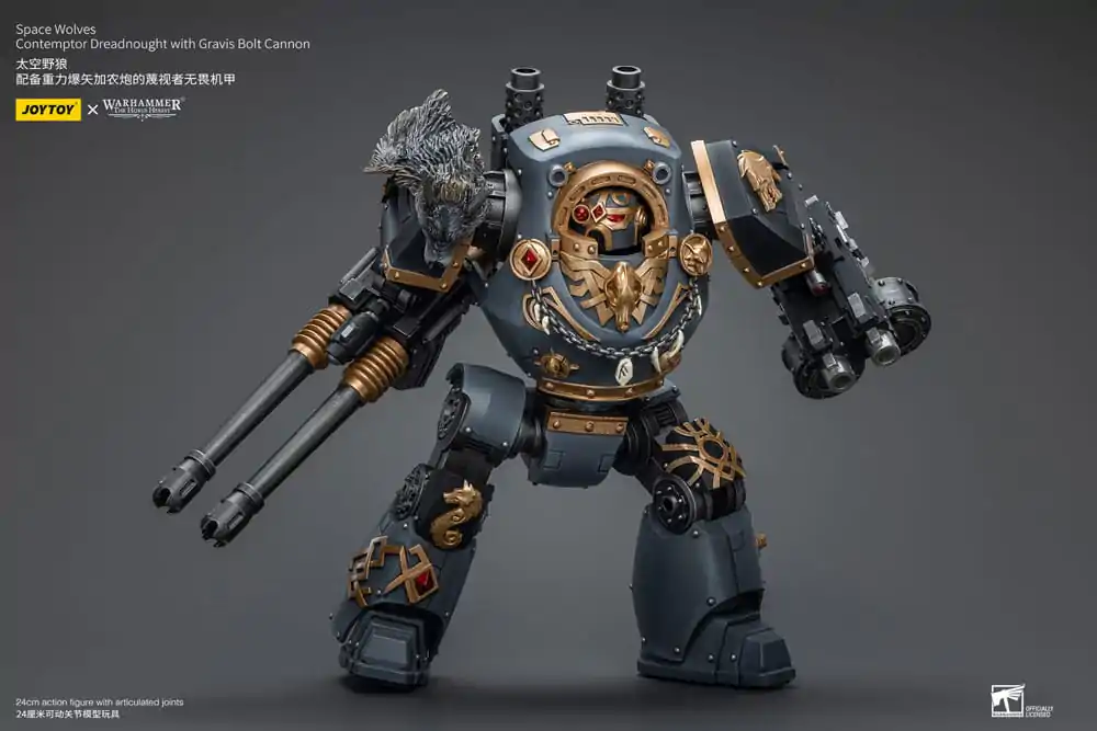 Warhammer The Horus Heresy Action Figure 1/18 Space Wolves Contemptor Dreadnought with Gravis Bolt Cannon 12 cm termékfotó