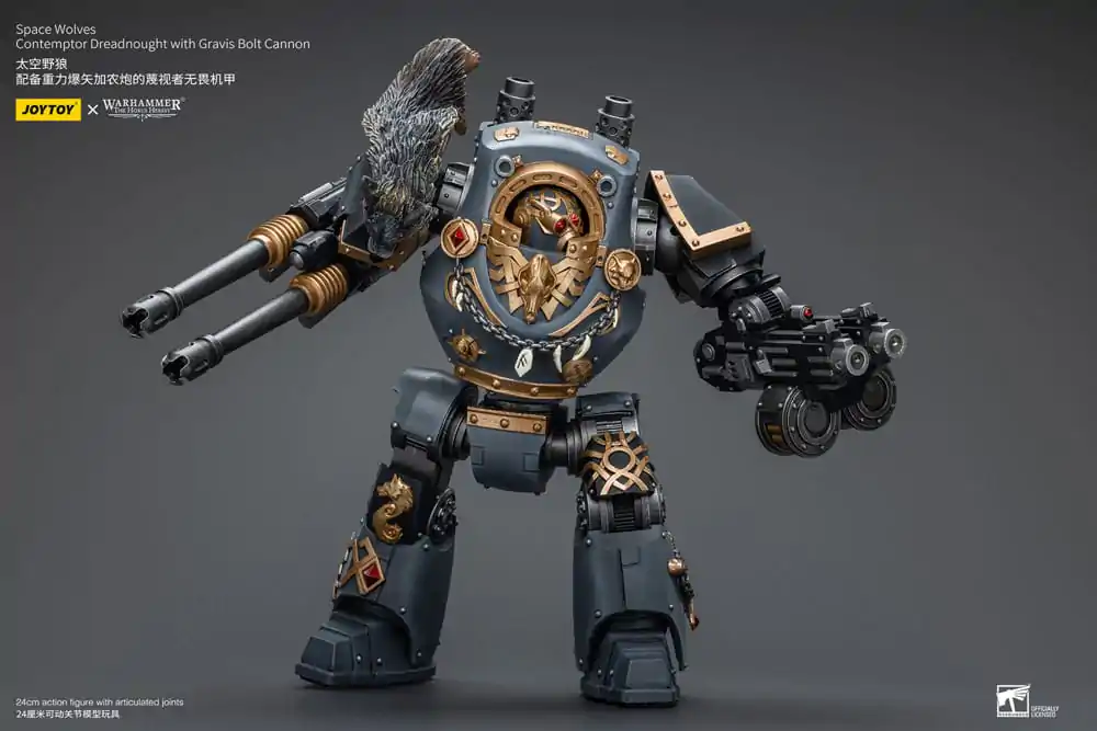 Warhammer The Horus Heresy Action Figure 1/18 Space Wolves Contemptor Dreadnought with Gravis Bolt Cannon 12 cm termékfotó