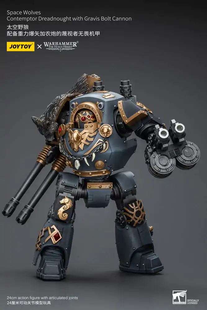 Warhammer The Horus Heresy Action Figure 1/18 Space Wolves Contemptor Dreadnought with Gravis Bolt Cannon 12 cm termékfotó