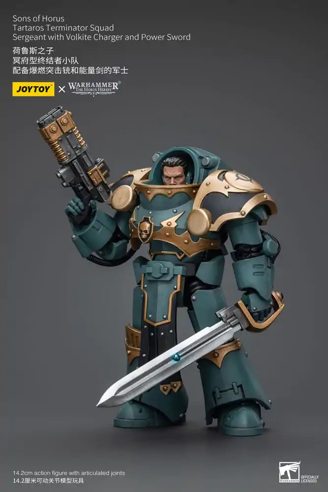 Warhammer The Horus Heresy Action Figure 1/18 Tartaros Terminator Squad Sergeant With Volkite Charger And Power Sword 12 cm termékfotó