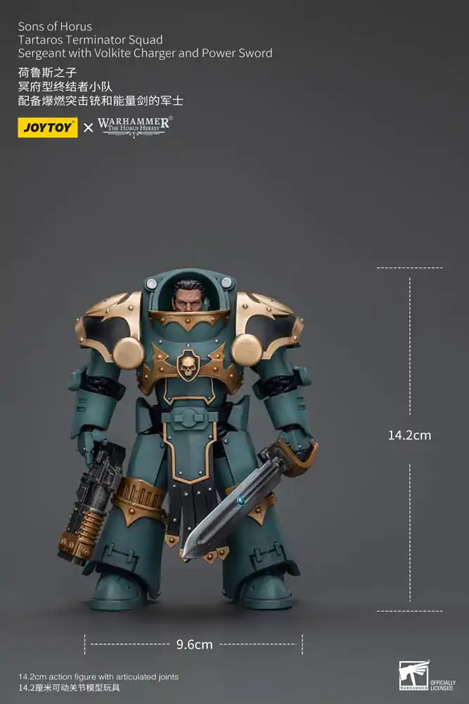 Warhammer The Horus Heresy Action Figure 1/18 Tartaros Terminator Squad Sergeant With Volkite Charger And Power Sword 12 cm termékfotó