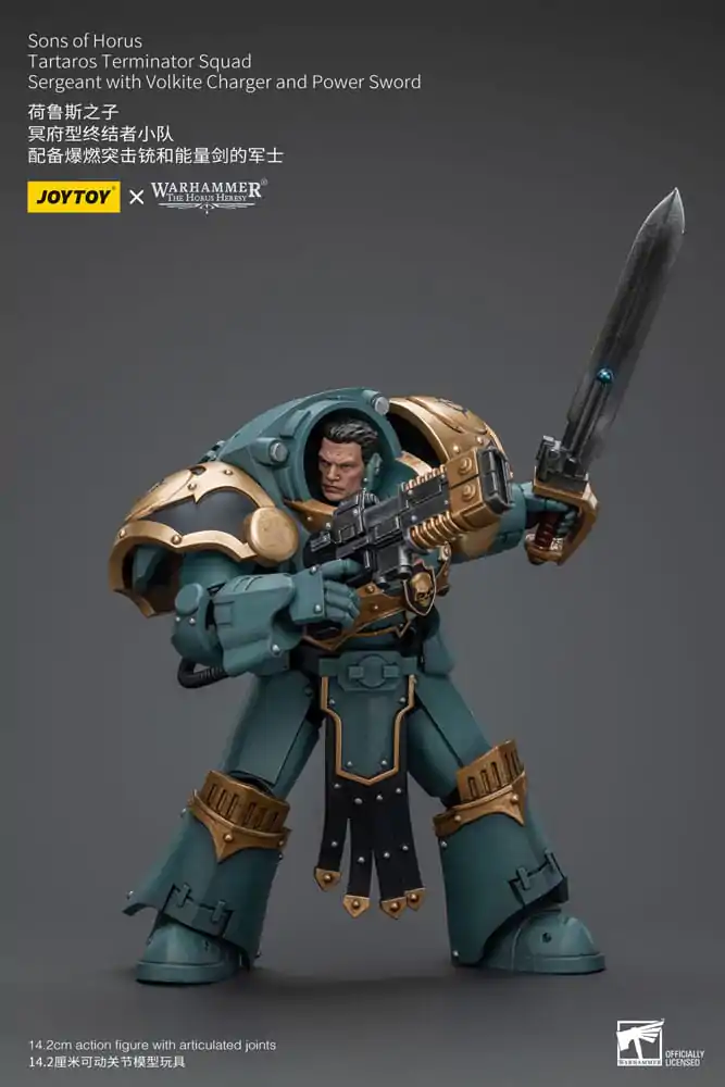 Warhammer The Horus Heresy Action Figure 1/18 Tartaros Terminator Squad Sergeant With Volkite Charger And Power Sword 12 cm termékfotó