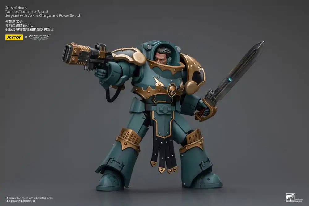 Warhammer The Horus Heresy Action Figure 1/18 Tartaros Terminator Squad Sergeant With Volkite Charger And Power Sword 12 cm termékfotó