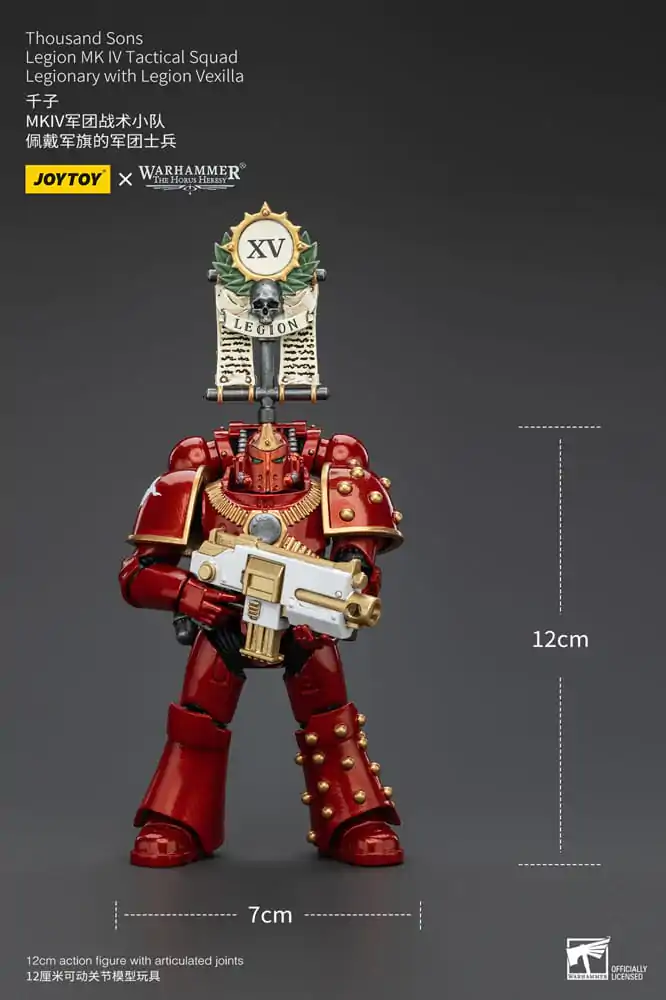 Warhammer The Horus Heresy Action Figure 1/18 Thousand Sons Legion MK IV Tactical Squad Legionary with Legion Vexilla 12 cm termékfotó