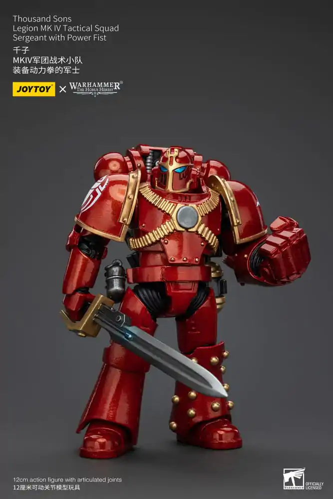 Warhammer The Horus Heresy Action Figure 1/18 Thousand Sons Legion MK IV Tactical Squad Sergeant with Power Fist 12 cm termékfotó