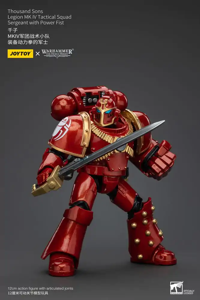 Warhammer The Horus Heresy Action Figure 1/18 Thousand Sons Legion MK IV Tactical Squad Sergeant with Power Fist 12 cm termékfotó