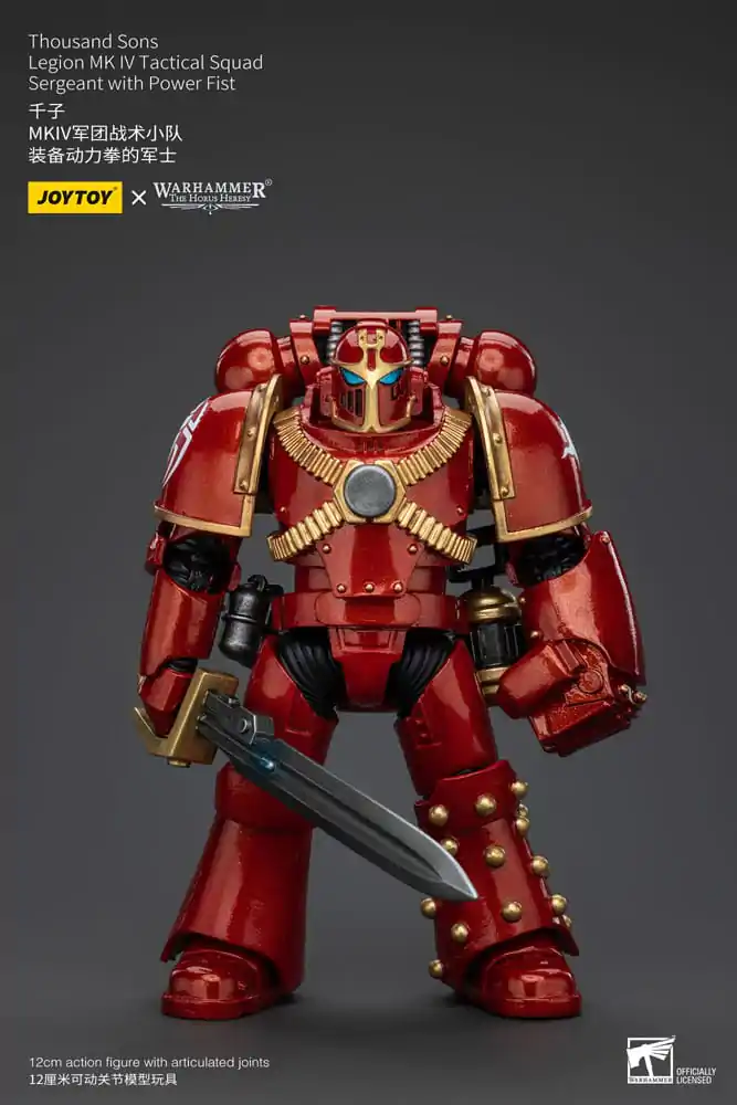 Warhammer The Horus Heresy Action Figure 1/18 Thousand Sons Legion MK IV Tactical Squad Sergeant with Power Fist 12 cm termékfotó