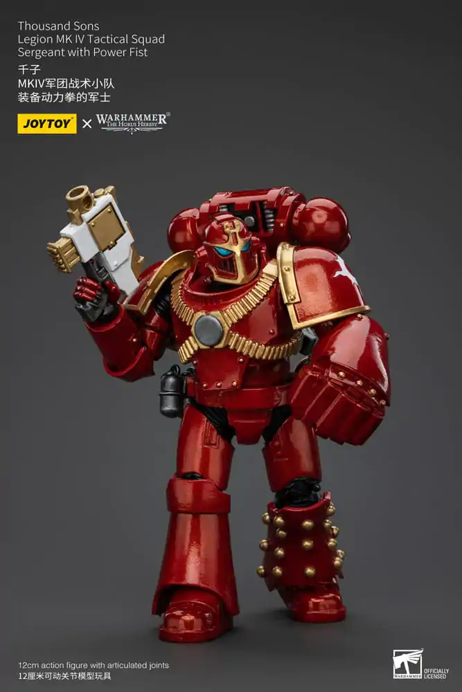 Warhammer The Horus Heresy Action Figure 1/18 Thousand Sons Legion MK IV Tactical Squad Sergeant with Power Fist 12 cm termékfotó