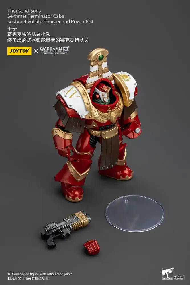 Warhammer The Horus Heresy Action Figure 1/18 Thousand Sons Sekhmet Terminator Cabal Sekhmet Volkite Charger and Power Fist 14 cm termékfotó