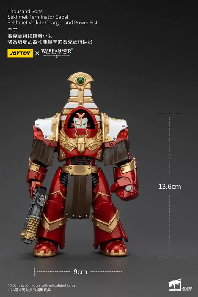 Warhammer The Horus Heresy Action Figure 1/18 Thousand Sons Sekhmet Terminator Cabal Sekhmet Volkite Charger and Power Fist 14 cm termékfotó